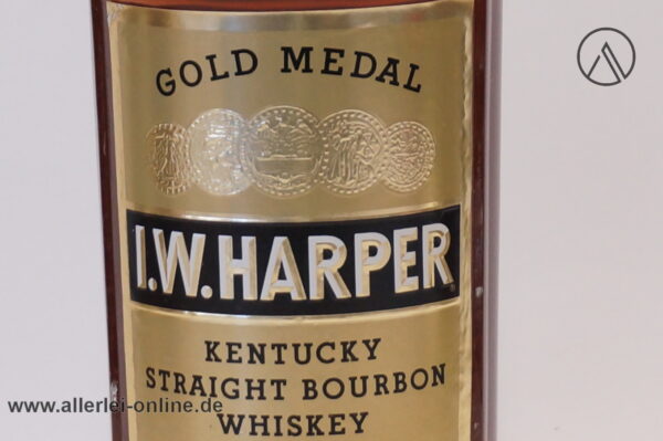 I.W. HARPER Gold Medal Kentucky Straight Bourbon Whiskey Flasche - 70-80er Jahre | 0,7L - 86 PROOF / 43% Vol.