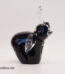 Weinfurtner Glas Elefant Skulptur ,schwarz/klar | Elephant Figur | Vintage Glasfigur | 970gr.