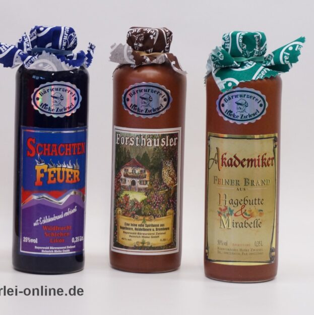 Bärwurzerei Hieke Zwiesel | 3 x 0,35 Liter Original Bayerwald-Spezialitäten