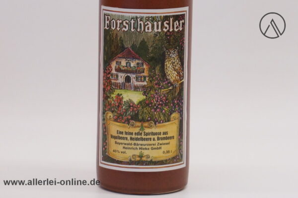 Bärwurzerei Hieke Zwiesel | 0,35 Liter Original Bayerwald Forsthäusler Spirituosen Spezialitäten