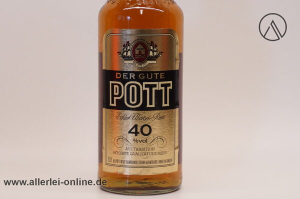 Vintage DER GUTE POTT - Echter Übersee Rum 40% vol. - 0,7 Liter Flasche Pott-Rum