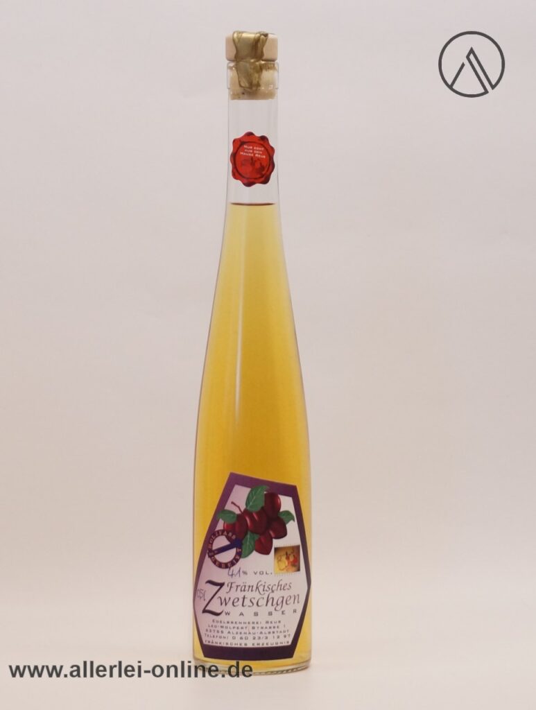 Fränkisches Zwetschgen Wasser | Edelbrennerei Reus - Alzenau | 0,5L - 41% vol