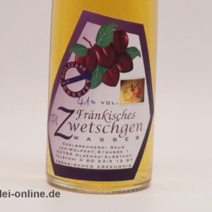 Fränkisches Zwetschgen Wasser | Edelbrennerei Reus - Alzenau/Albstadt | 0,5L - 41% vol