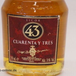 Vintage Licor 43 Cuarenta Y Tres Likör | Diego Zamora Liqueur Mirabilis | 350 ml. - 31% vol