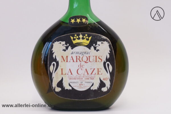 Alte Abfüllung Marquis De La Caze Armagnac | Vintage Castelnau D'Auzan France | 0,7L / 40% vol.