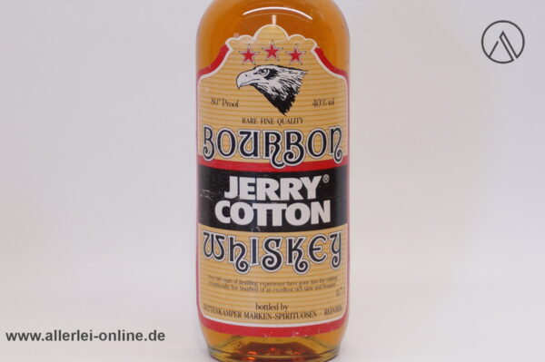 Vintage Bourbon Whiskey | JERRY COTTON Whisky | 40% vol.- 0,7l | Abfüllung für den BASTEI-Verlag durch Wittenkamper