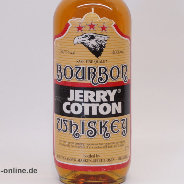 Vintage Bourbon Whiskey | JERRY COTTON Whisky | 40% vol.- 0,7l | Abfüllung für den BASTEI-Verlag durch Wittenkamper
