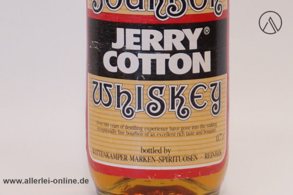Vintage Bourbon Whiskey | JERRY COTTON Whisky | 40% vol.- 0,7l | Abfüllung für den BASTEI-Verlag durch Wittenkamper/Reinbeck