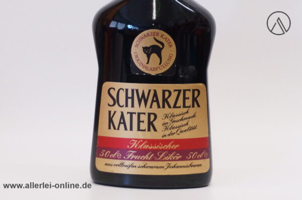 Schwarzer Kater Edel-Likör | Schwarze Johannisbeere Frucht-Likör | 0,5L. - 28% vol