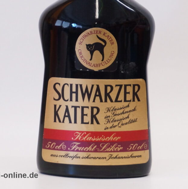 Schwarzer Kater Edel-Likör | Schwarze Johannisbeere Frucht-Likör | 0,5L. - 28% vol