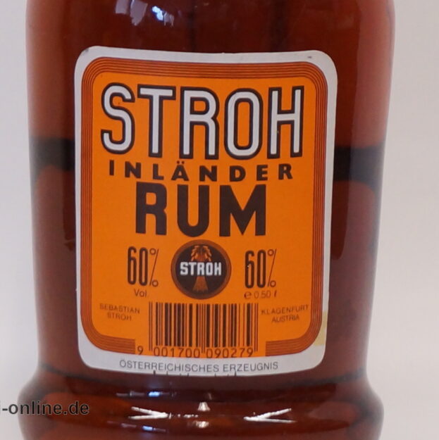 Vintage STROH 60 Austria | STROH Inländer RUM | 0,5 Liter | 60% vol.