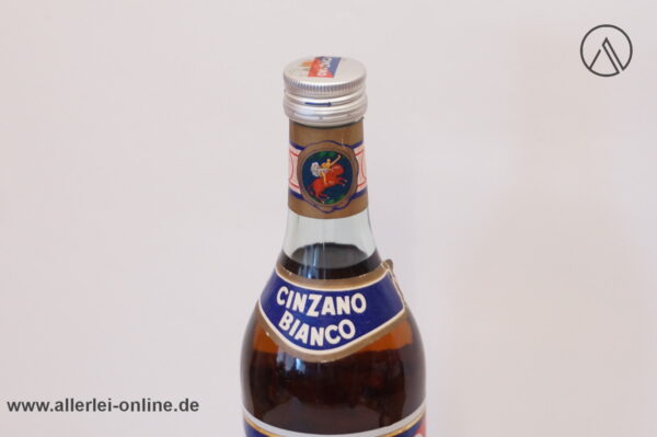 Alte Flasche CINZANO Bianco | Vintage CINZANO Bianco Wermutwein | 0,7L.