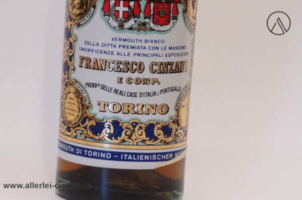 CINZANO Bianco | Vintage CINZANO Bianco Torino Wermutwein | 0,7L.