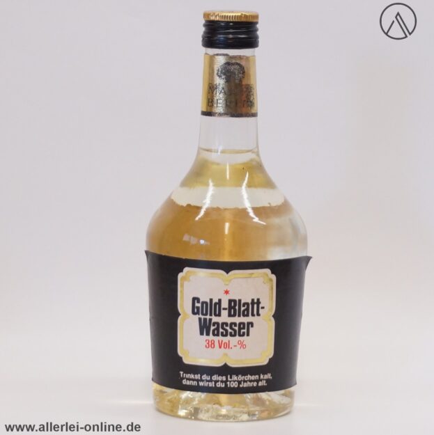 Gold-Blatt-Wasser Likör | Vintage C. Mampe Berlin | 0,35L. - 38% vol