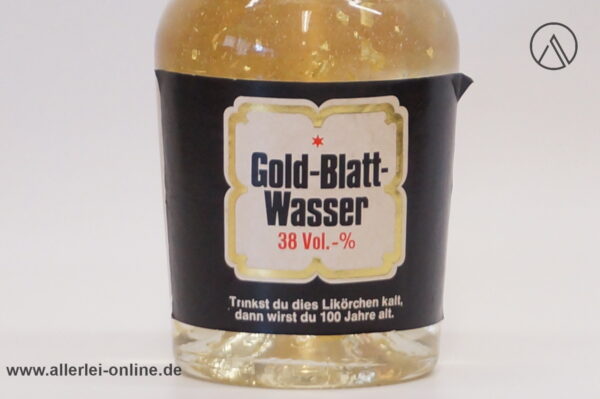 Goldblattwasser Likör | Vintage C. Mampe Berlin | 0,35L. - 38% vol Flasche mit Blattgold