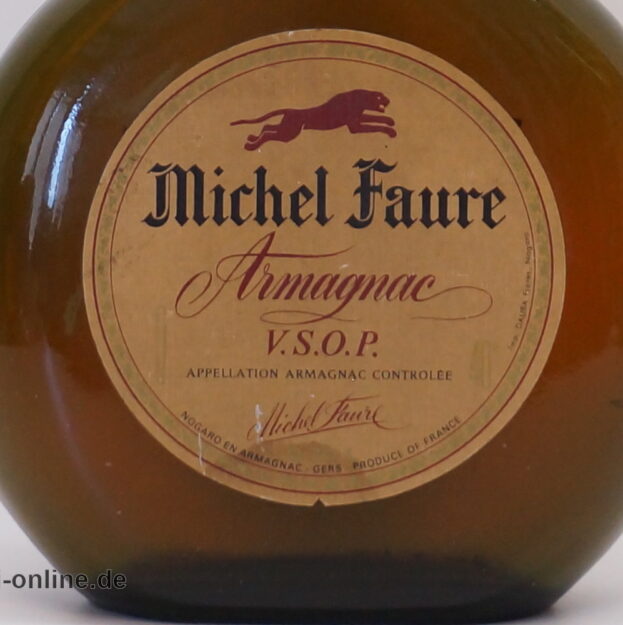 Michel Faure Armagnac V.S.O.P. | Vintage Nogaro Armagnac France | 0,7L / 40% vol. Flasche