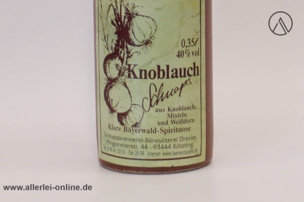Original Drexler | Knoblauchschnaps 40% vol. - 0,35 Liter