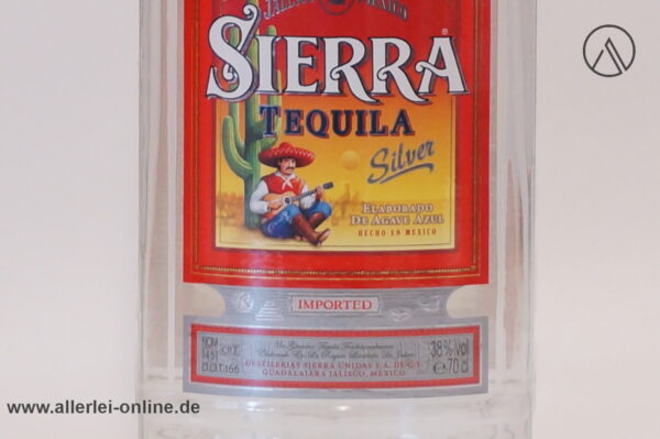 Vintage Sierra Tequila Silver | Agave Tequila 38% vol. - 0,7 Liter Flasche