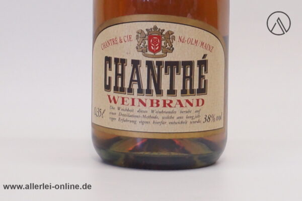 CHANTRE Der weiche Weinbrand | Chantre & Cie Olm/Mainz - 0,35 Liter / 38% vol.