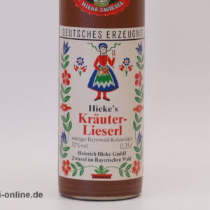 Hiekes Kräuter-Lieserl - Bärwurzerei Hieke Zwiesel Kräuterlikör 0,35 Liter / 32% vol.