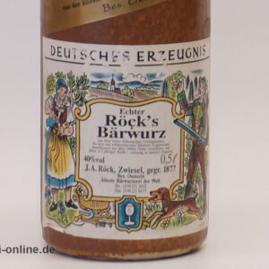 Röcks Bärwurz | Älteste Bärwurzerei der Welt - Kräuterlikör 40% vol. - 0,5 Liter