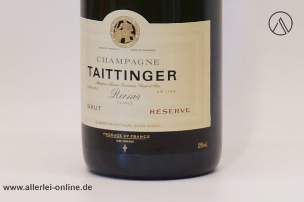 TAITTINGER Brut Reserve Champagner 12% vol. - 0,75 Liter mit OVP