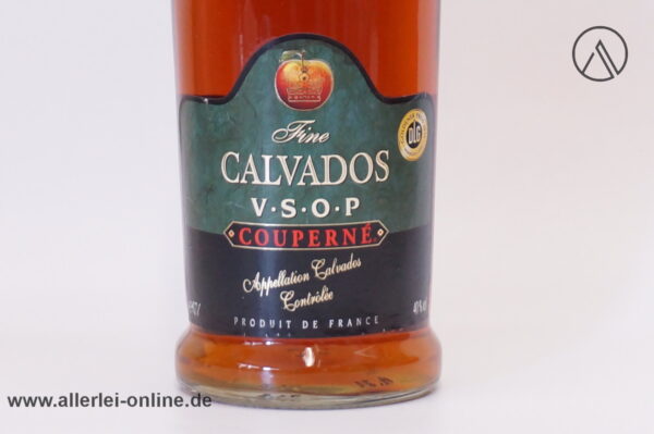 Couperne Fine Calvados VSOP | Apfelbranntwein / Weinbrand | 40% vol. - 0,7 Liter Flasche