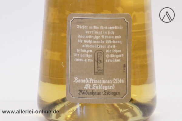 Vintage Klosterlikör der Abtei St. Hildegard | Alter Kloster Kräuterlikör | 0,7L. - 38% vol