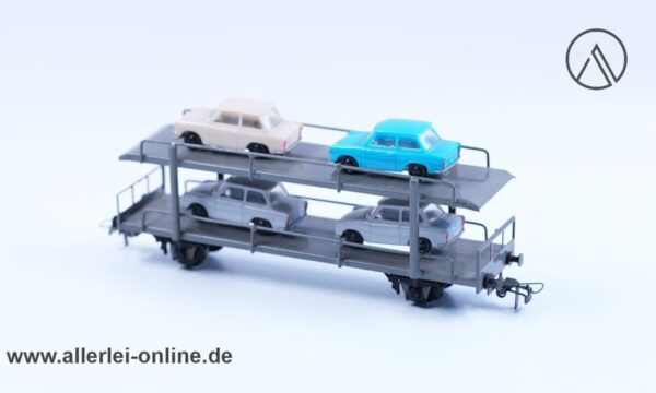 PIKO H0 | Dahmer Autotransportwagen mit 4 DDR Trabant PKW