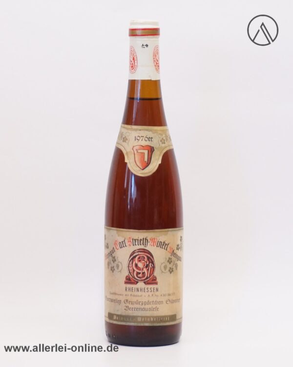 Carl Strieth Winkel Rheingau | 1976 er Horrweiler Gewürzgärtchen Silvaner Beerenauslese - 0,7 Liter Flasche