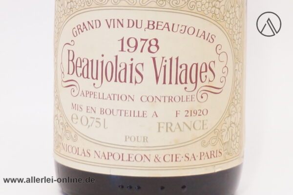 Napoleon Grand Vin Du Beaujolais | 1978 er Beaujolais Frankreich - 0,75 Liter Rotwein Flasche