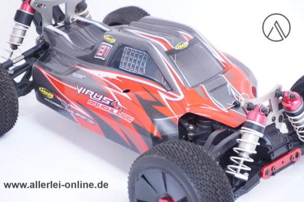 CARSON Tamiya 1:8 RC | Virus 4.0 Brushless - 4WD mit 2,4 Ghz Reflex Wheel PRO3 Steuerung