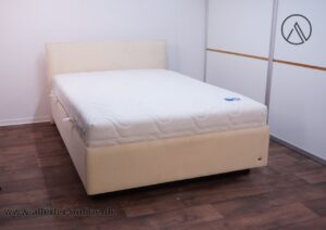 RUF Betten | Polsterbett - Beige | Boxspringbett mit Komfort Lattenrost und Matratze | 140 x 200 cm Made in Germany