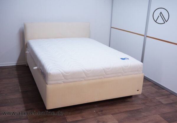 RUF Betten | Polsterbett - Beige | Boxspringbett mit Komfort Lattenrost und Matratze | 140 x 200 cm