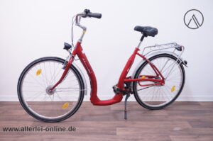 MIFA 26 Zoll Damenrad mit tiefem Einstieg | Damen Fahrrad ,rot | Nexus 3-Gang Schaltung