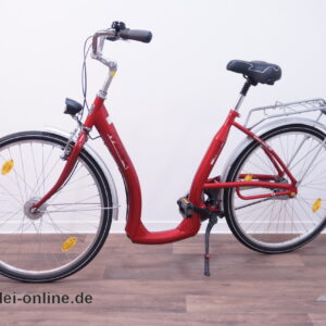 MIFA 26 Zoll Damenrad mit tiefem Einstieg | Damen Fahrrad ,rot | Nexus 3-Gang Schaltung