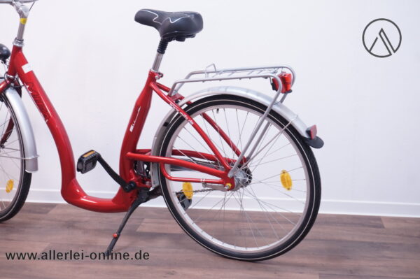 MIFA Seniorenfahrrad 26 Zoll Damenrad mit tiefem Einstieg | Damen Fahrrad ,rot | Nexus 3-Gang Schaltung