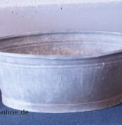Alte MAUSER 90 Zinkwanne | Große Ovale Bauernwanne Zink Wanne | verzinkte Blechwanne 92 x 74 x H 35 cm