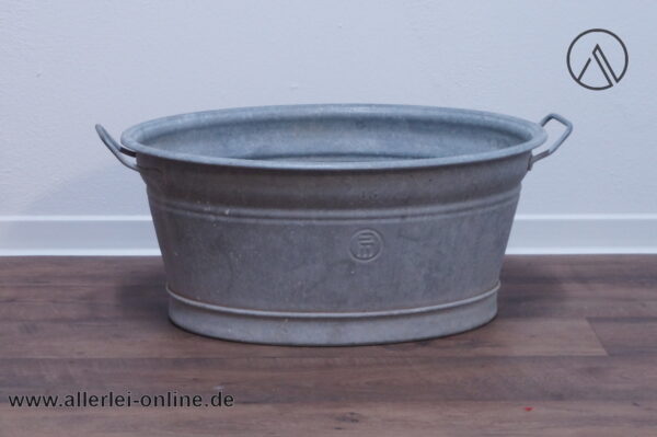 Alte Zinkwanne 60 | Ovale Bauernwanne | 60cm