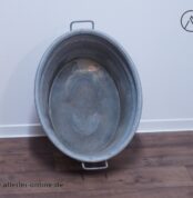 Alte Zinkwanne 60 | Ovale Bauernwanne | 60 x 49 x H 27 cm