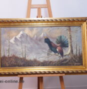 Ölgemälde | Auerhahn | Öl auf Leinwand - Büchner Signiert ,gerahmt 71 x 120 cm