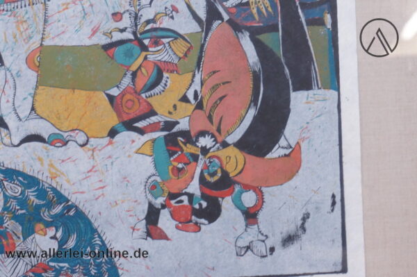 Werner Borsdorf Kunst | Die Jagd oder Offenbach a.M. anno 977 | W.Borsdorf Signiert