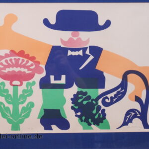 Gerd Zeising 76/80 | Pop Art Kunstdruck Grafik | Signiert ,gerahmt 56 x 72 cm