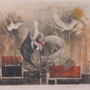 Renee Lubarow france (1923-2017) | Radierung 88/99 | Signiert ,gerahmt 85 x 66 cm