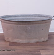 Alte Zinkwanne 70 | Ovale Bauern Zink Wanne | 70 x 58 x H 30 cm