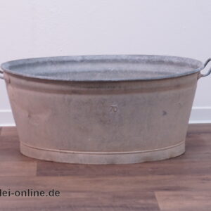 Alte Zinkwanne 70 | Ovale Bauern Zink Wanne | 70 x 58 x H 30 cm