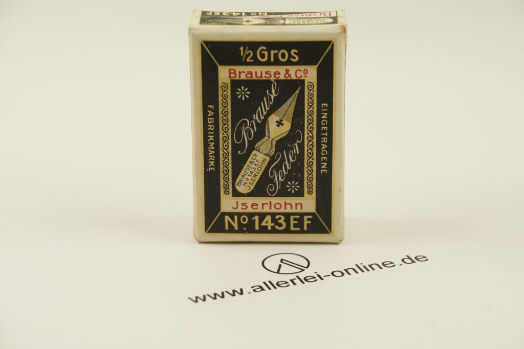 Brause & Co Iserlohn 1/2 Gros No. 143 EF Brause-Federn in ungeöffneter Originalschachtel
