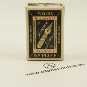Brause & Co Iserlohn 1/2 Gros No. 143 EF Brause-Federn in ungeöffneter Originalschachtel