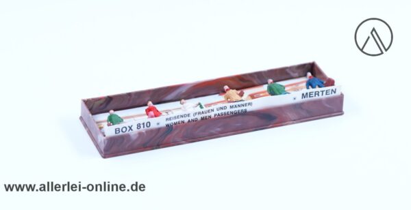 MERTEN H0 Reisende Frauen und Männer - Eisenbahn Figurensatz Nr. 810 | 6 Stück Modelleisenbahn 1:87 Figuren