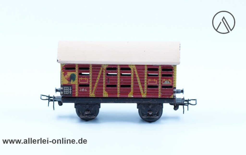 Märklin H0 | Märklin 386 Blech- Güterwagen | Gedeckter Viehtransportwagen Güterwagen